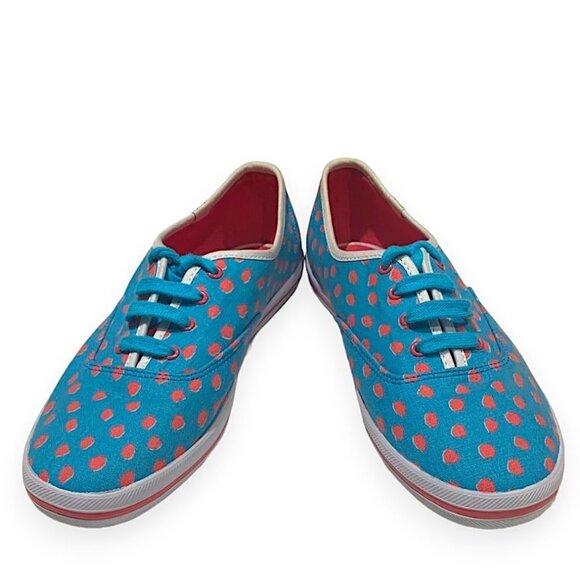 Keds Kate Spade Collab sneakers Blue and Coral Size 9 - Picture 1 of 12